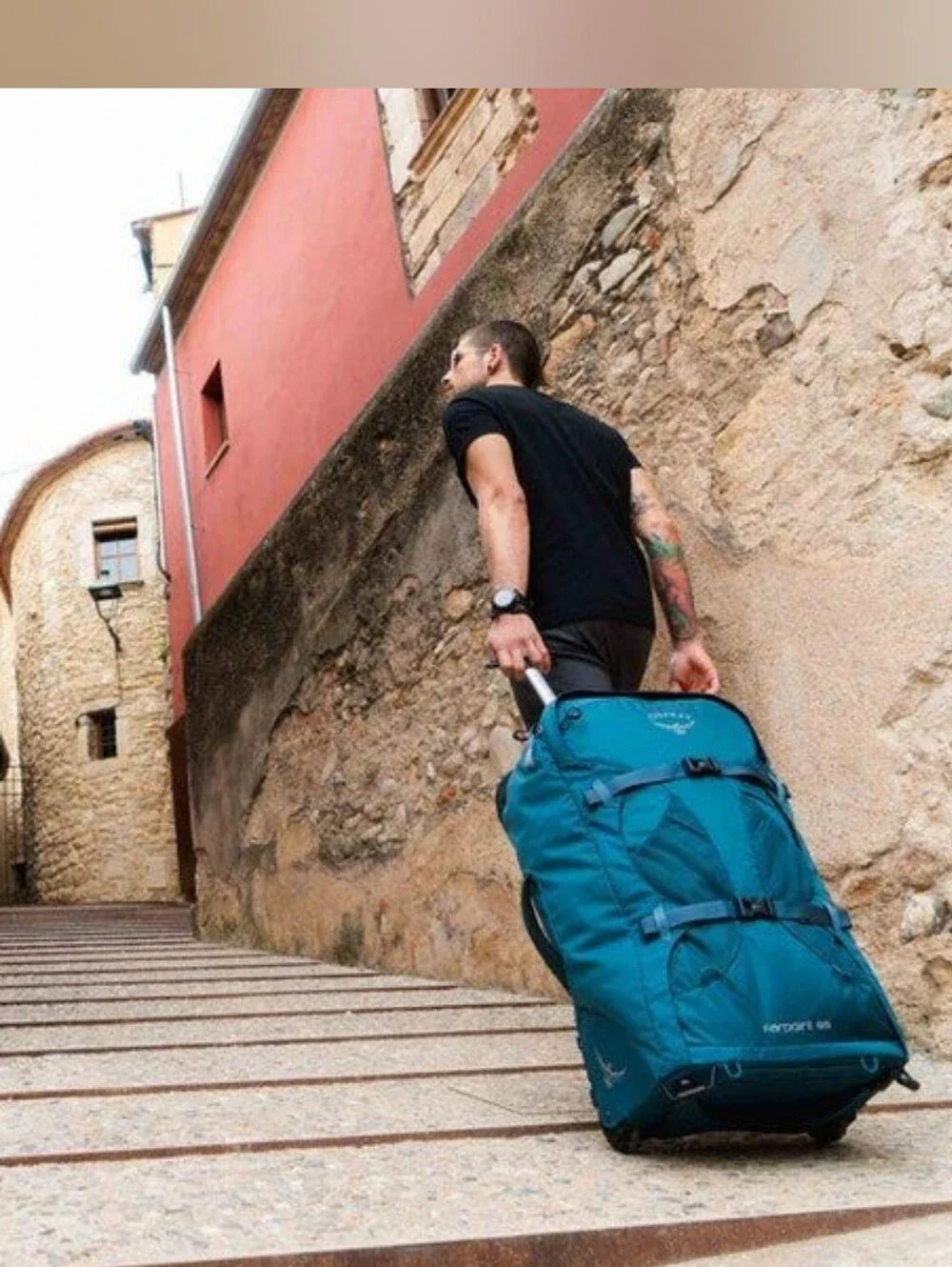 Osprey Farpoint 65L Women's Teal Blue Travel Backpack Wheeled Rolling